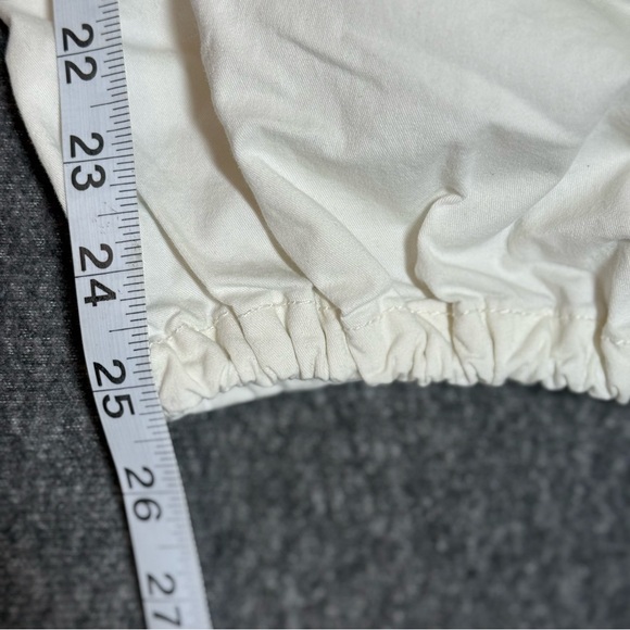 H&M Parachute Cargo Pants Size Youth 14 off White Baggy Leg Drawstring - Picture 5 of 8